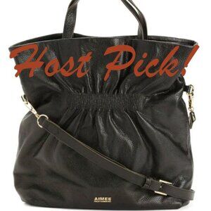 AIMEE KESTENBERG New 5th Avenue TOTE Shoulder Handbag Purse Leather BLACK 🎉HP